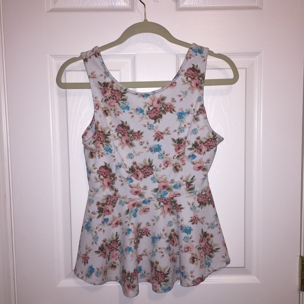 floral peplum top